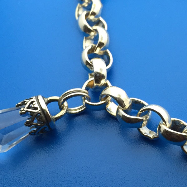 Single Rolo Toggle Sterling Silver Charm Bracelet - Various Sizes 